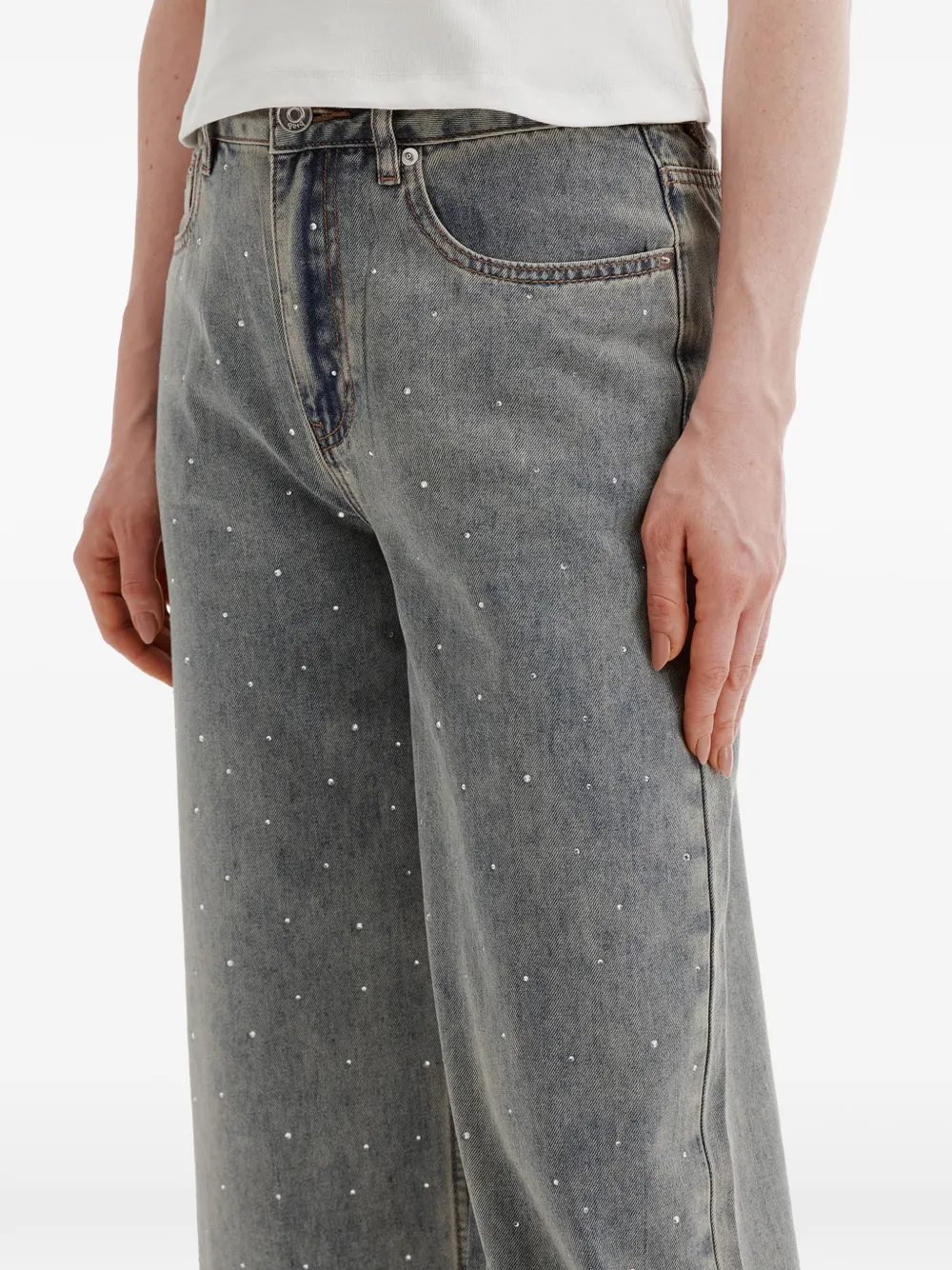 b+ab Verfraaide jeans Blauw