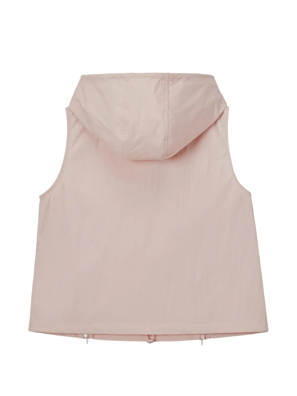  Mini Cream Hooded Zip-up Vest - Pink 