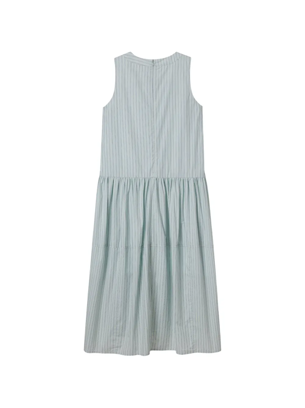 tout a coup Gesmockte gestreepte midi-jurk Blauw