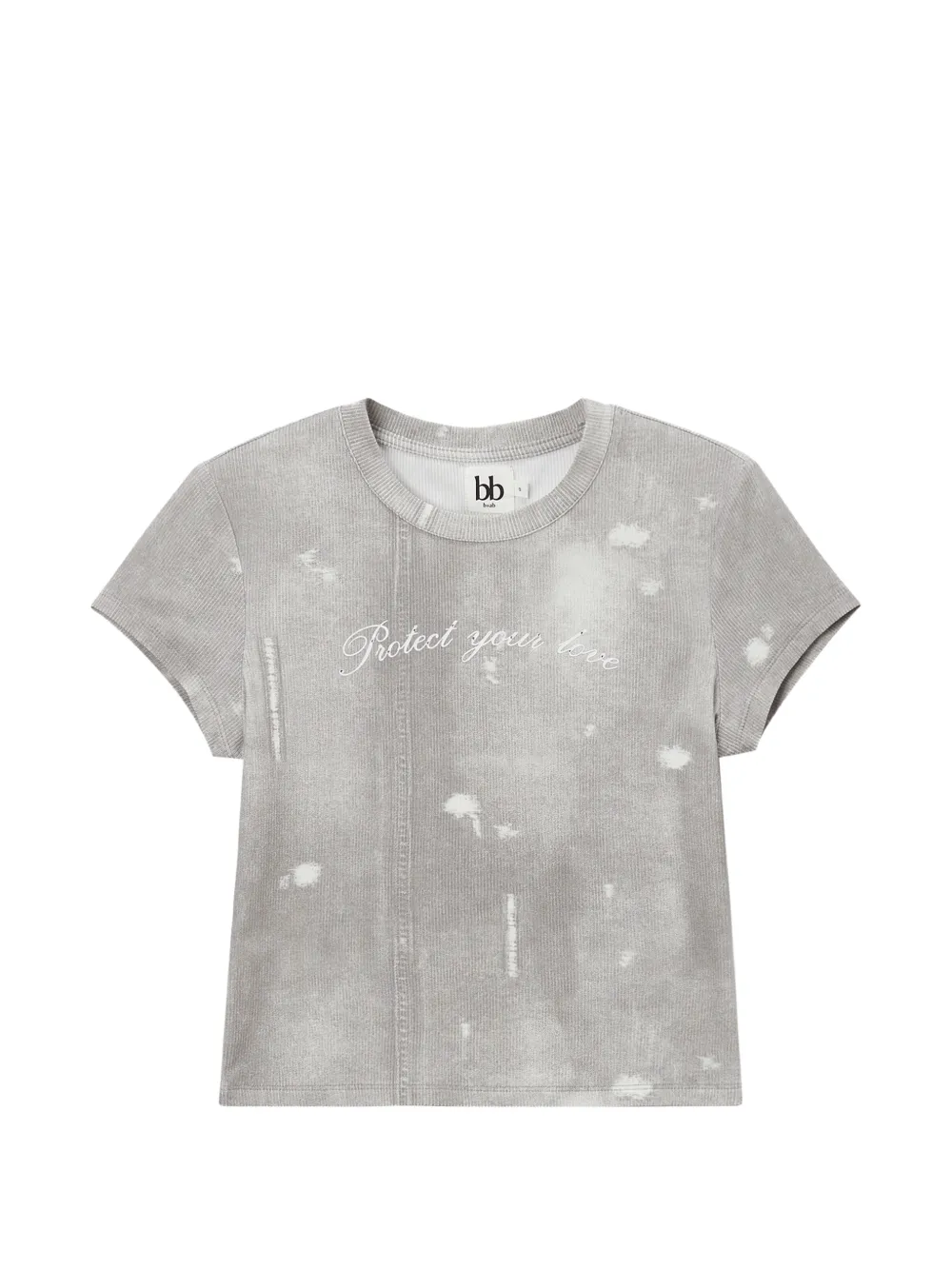 b+ab printed T-shirt - Grigio