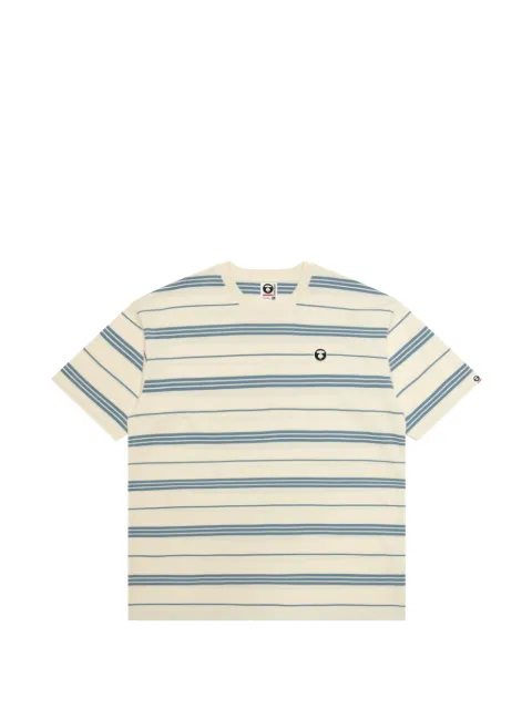 AAPE BY *A BATHING APE® striped logo T-shirt