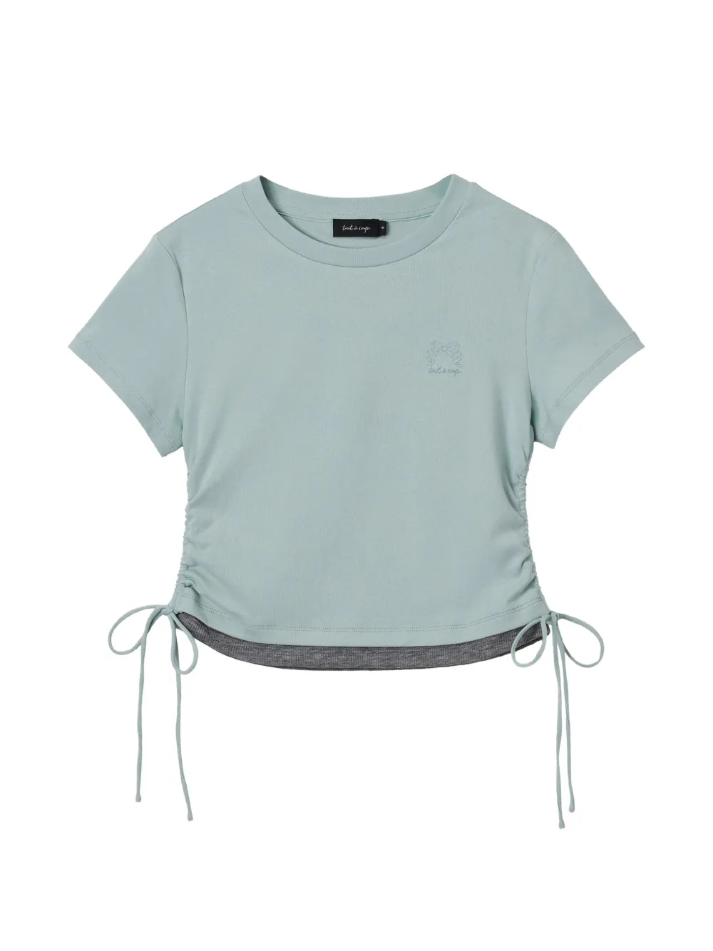 tout a coup drawstring-hem T-shirt - Blu
