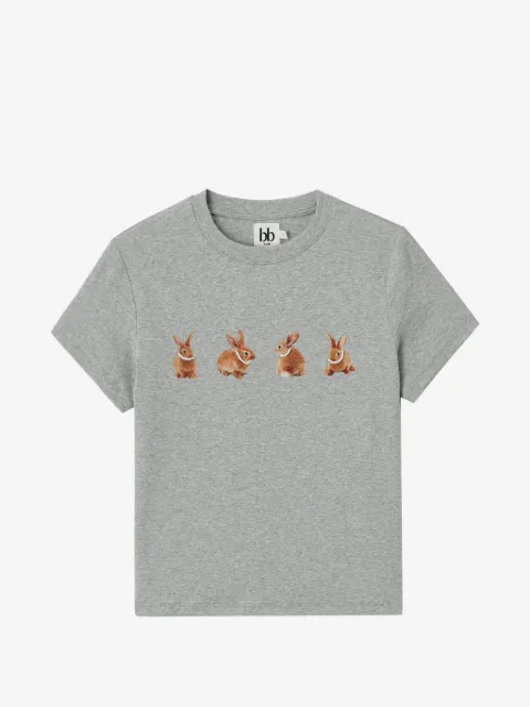 b+ab playera con gráfico de conejo