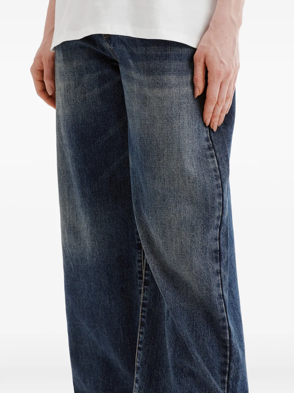 b+ab Jeans met vervaagd effect Blauw