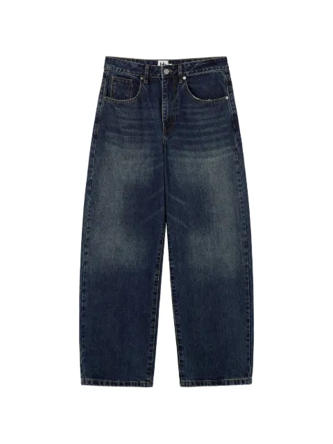 b+ab jeans anchos con efecto degradado