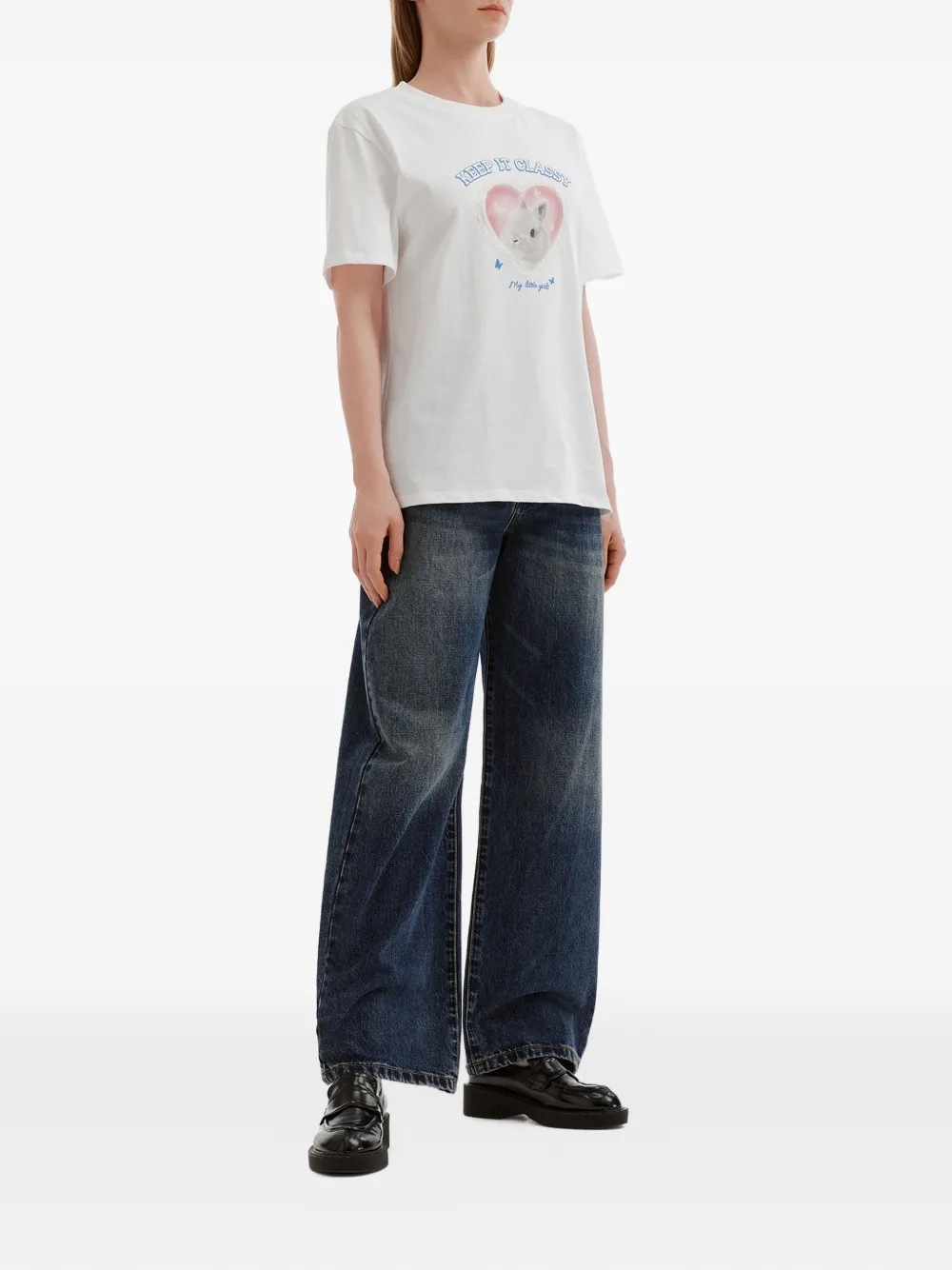b+ab Jeans met vervaagd effect Blauw