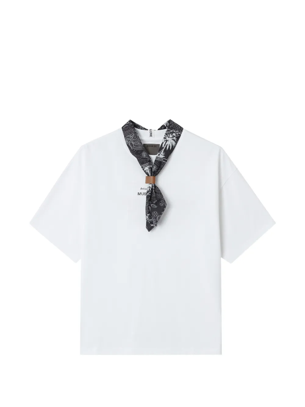 Musium Div. printed collar T-shirt - Weiß