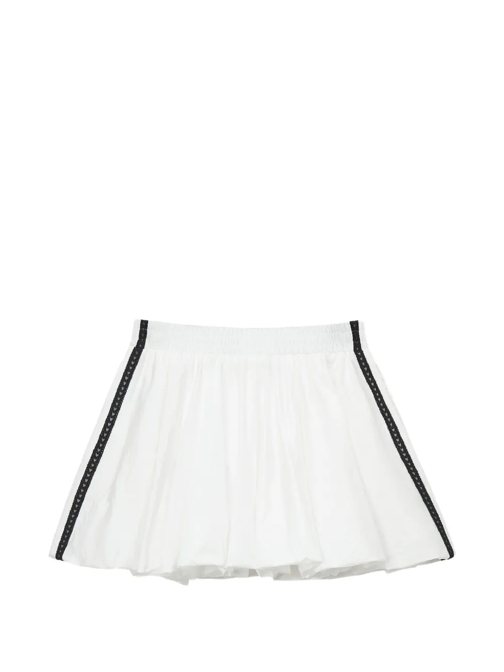 Mini Cream elastic-waist mini skirt - Bianco