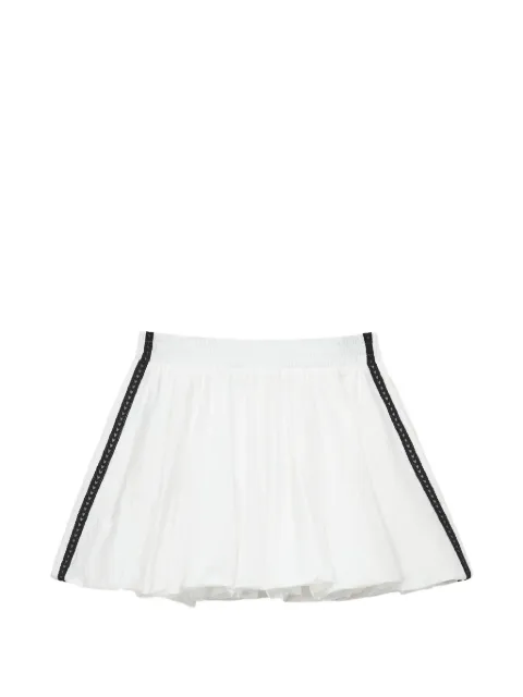 Mini Cream elastic-waist mini skirt