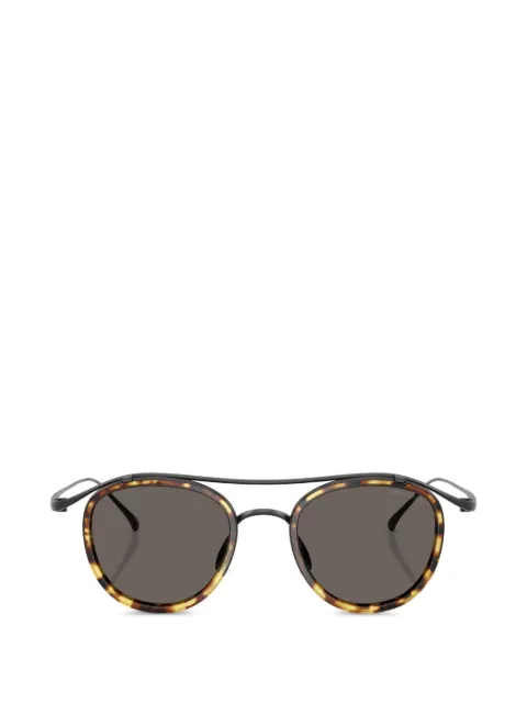 Giorgio Armani round-frame tortoiseshell sunglasses