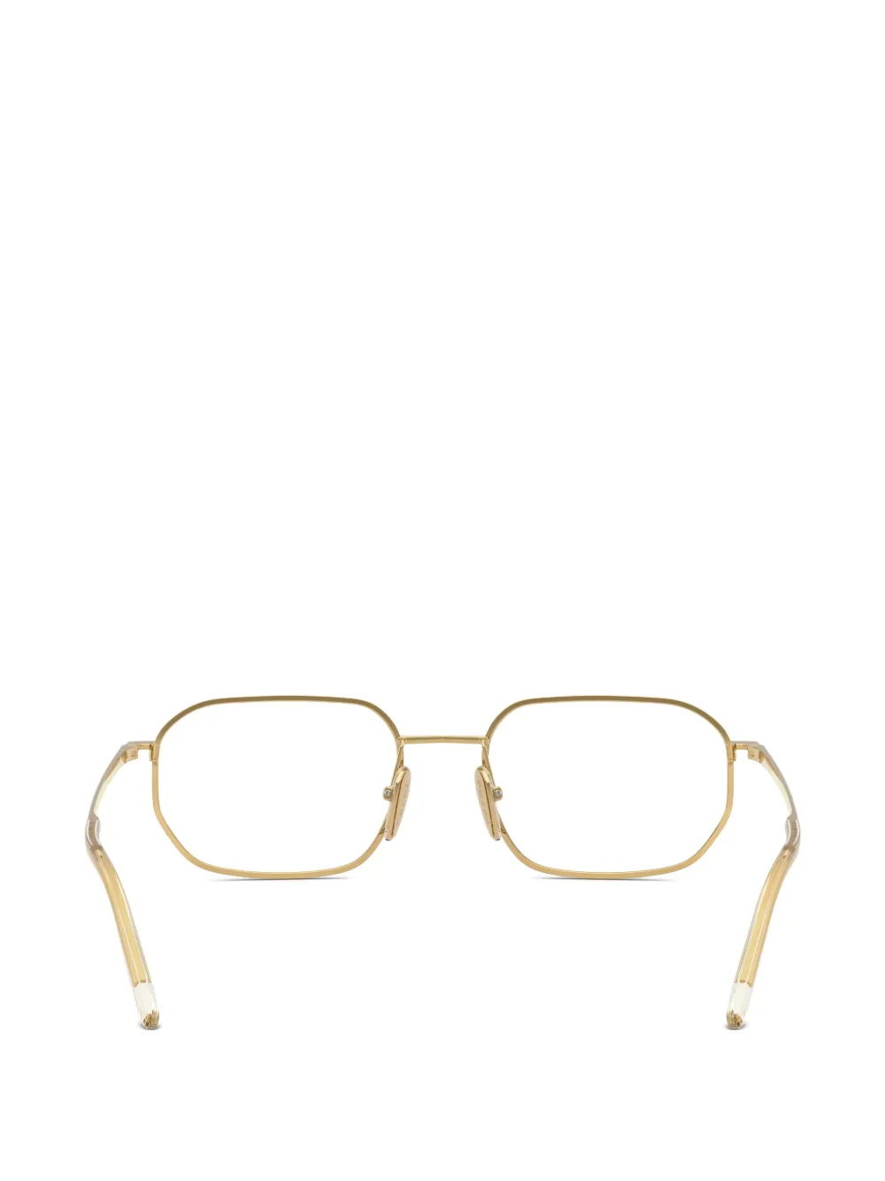 Prada Eyewear Bril met geometrisch montuur Goud