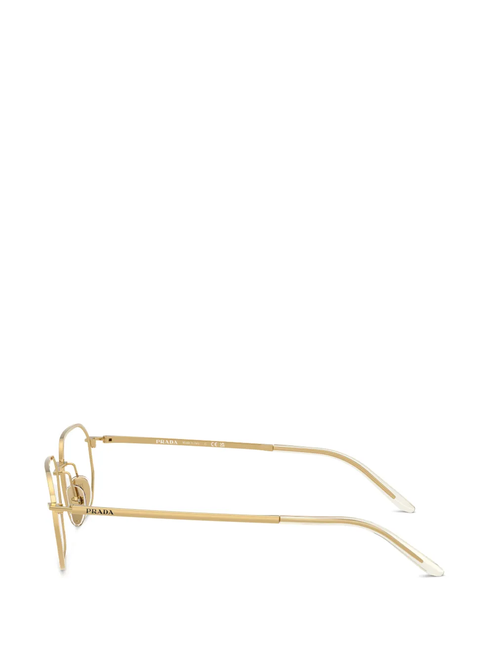Prada Eyewear Bril met geometrisch montuur Goud