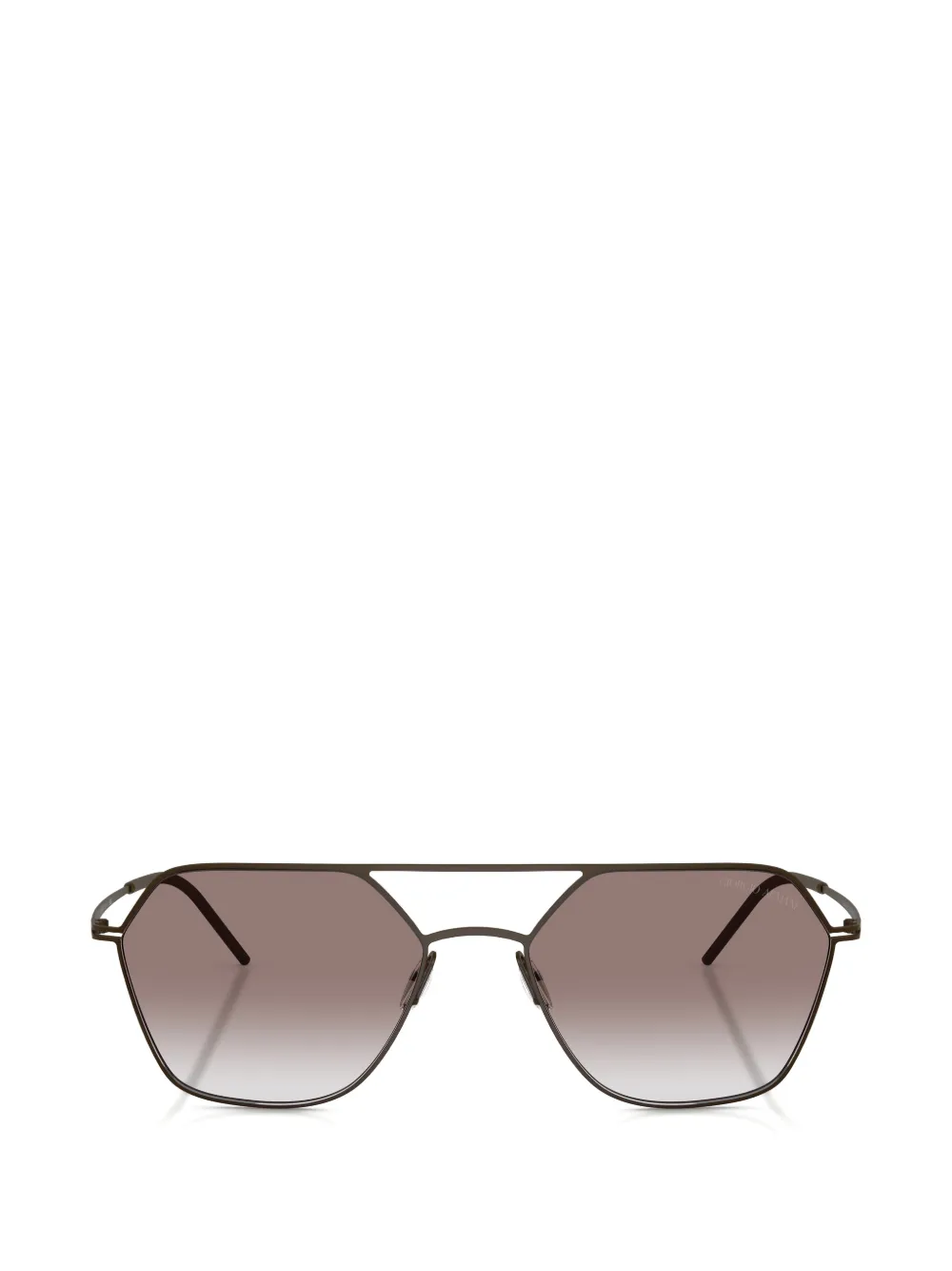 Giorgio Armani geometric-frame sunglasses - Marrone