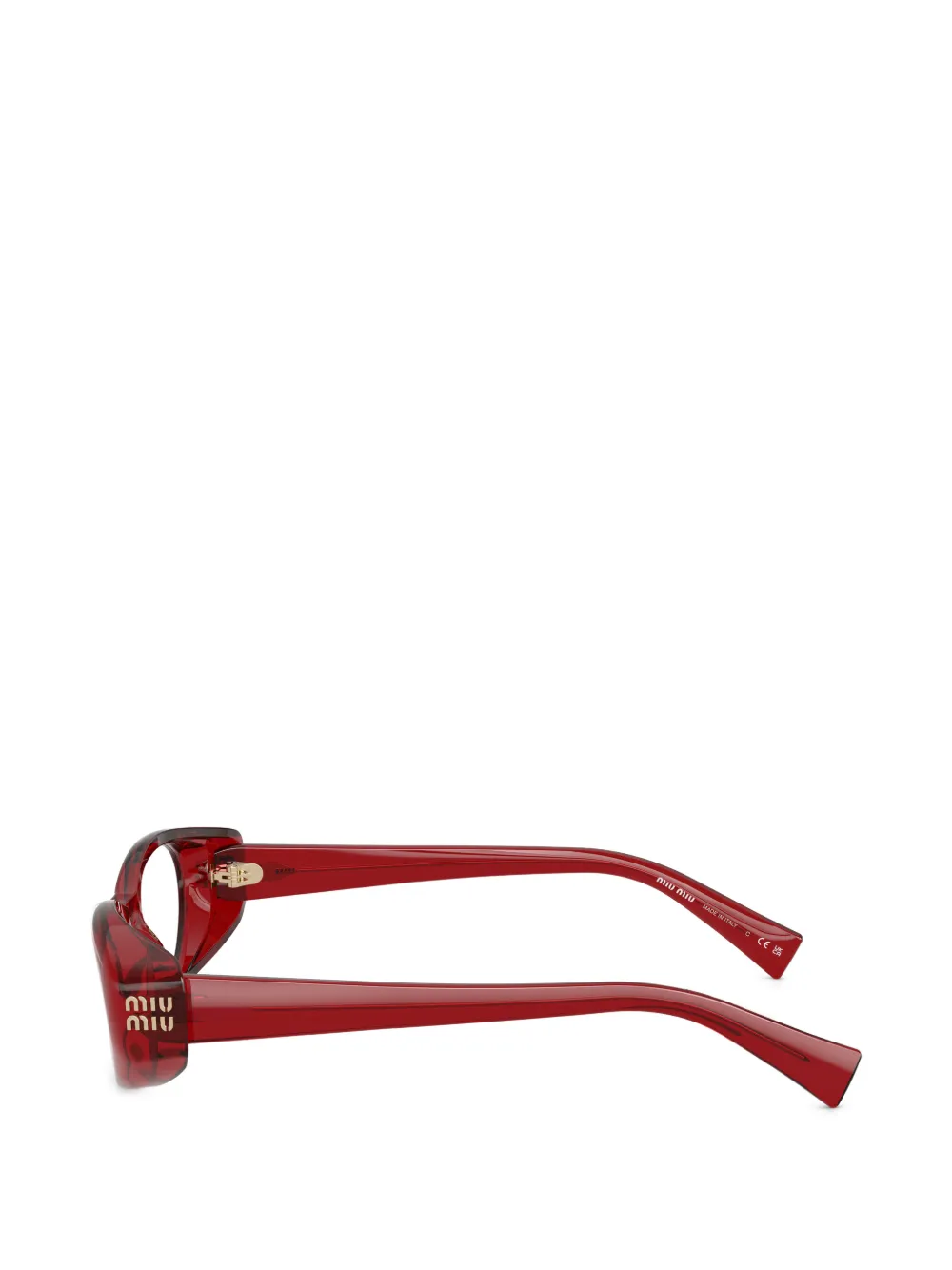 Miu Eyewear Bril met ovaal montuur Rood