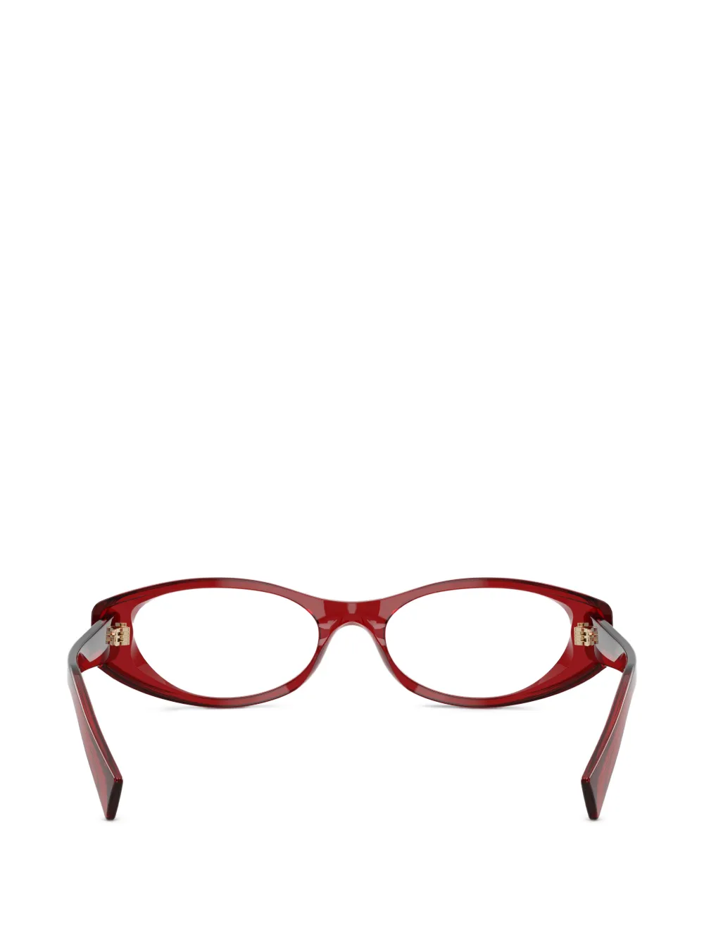 Miu Eyewear Bril met ovaal montuur Rood