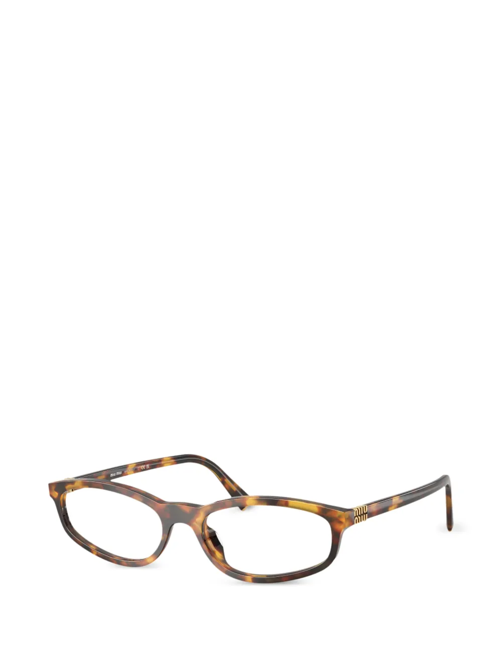 Miu Eyewear Zonnebril met schildpadschild design Bruin