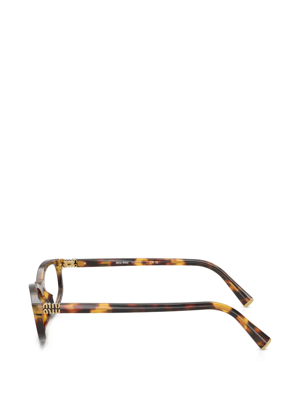 Miu Eyewear Zonnebril met schildpadschild design Bruin
