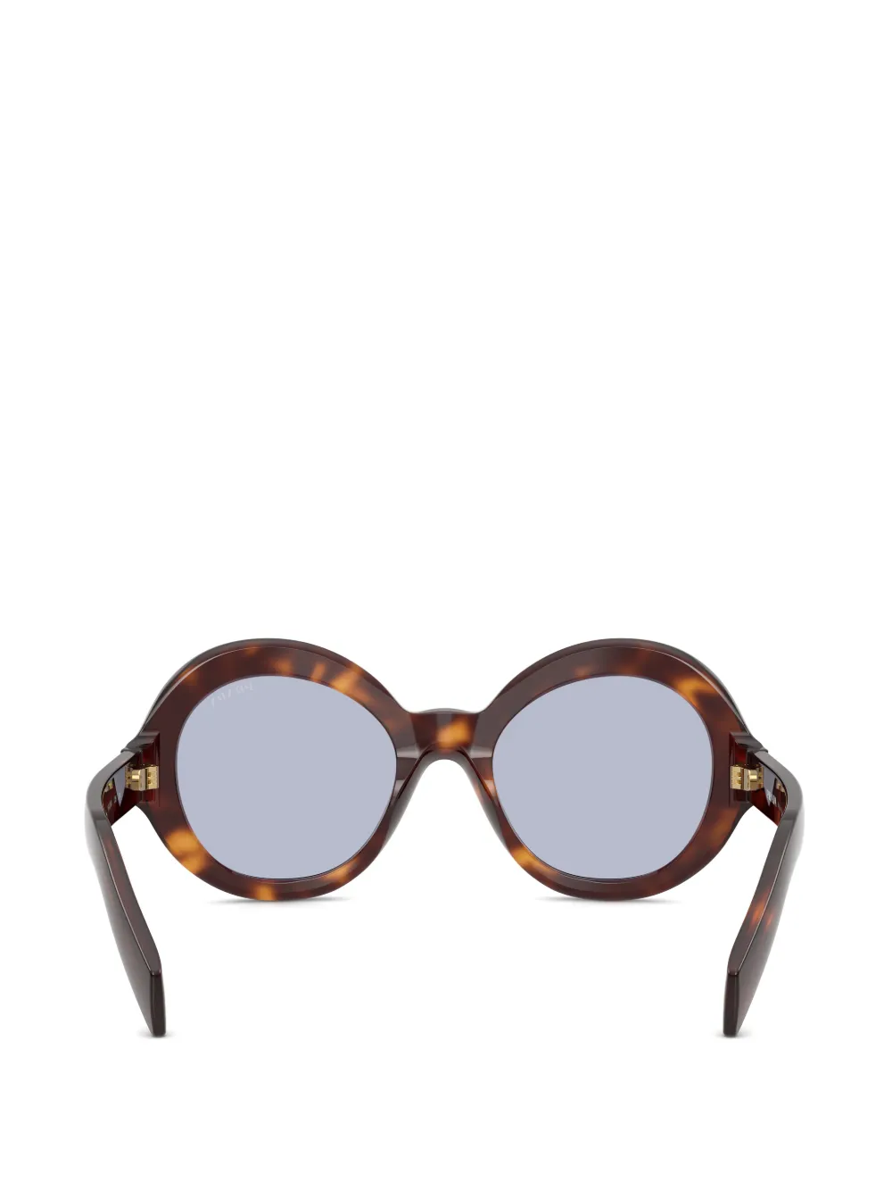 Prada Eyewear Zonnebril met rond montuur Bruin