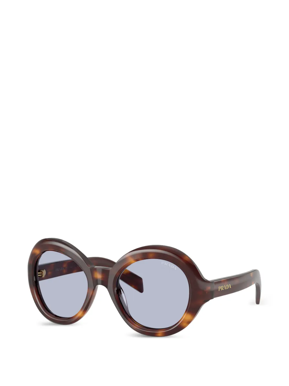 Prada Eyewear Zonnebril met rond montuur Bruin