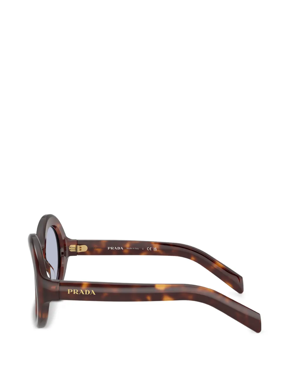 Prada Eyewear Zonnebril met rond montuur Bruin