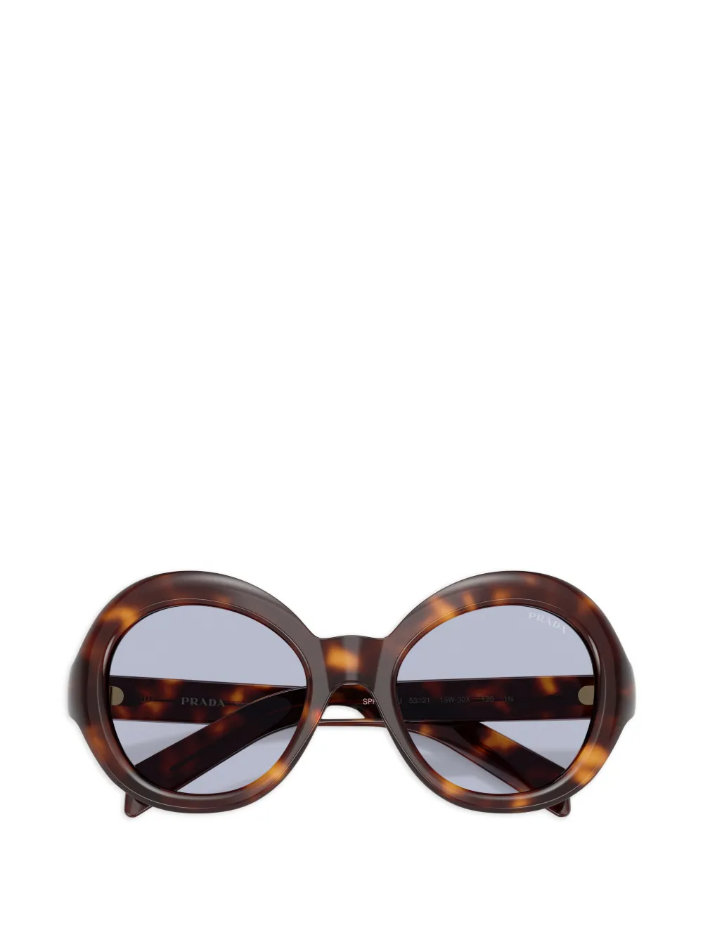 Prada Eyewear Zonnebril met rond montuur Bruin