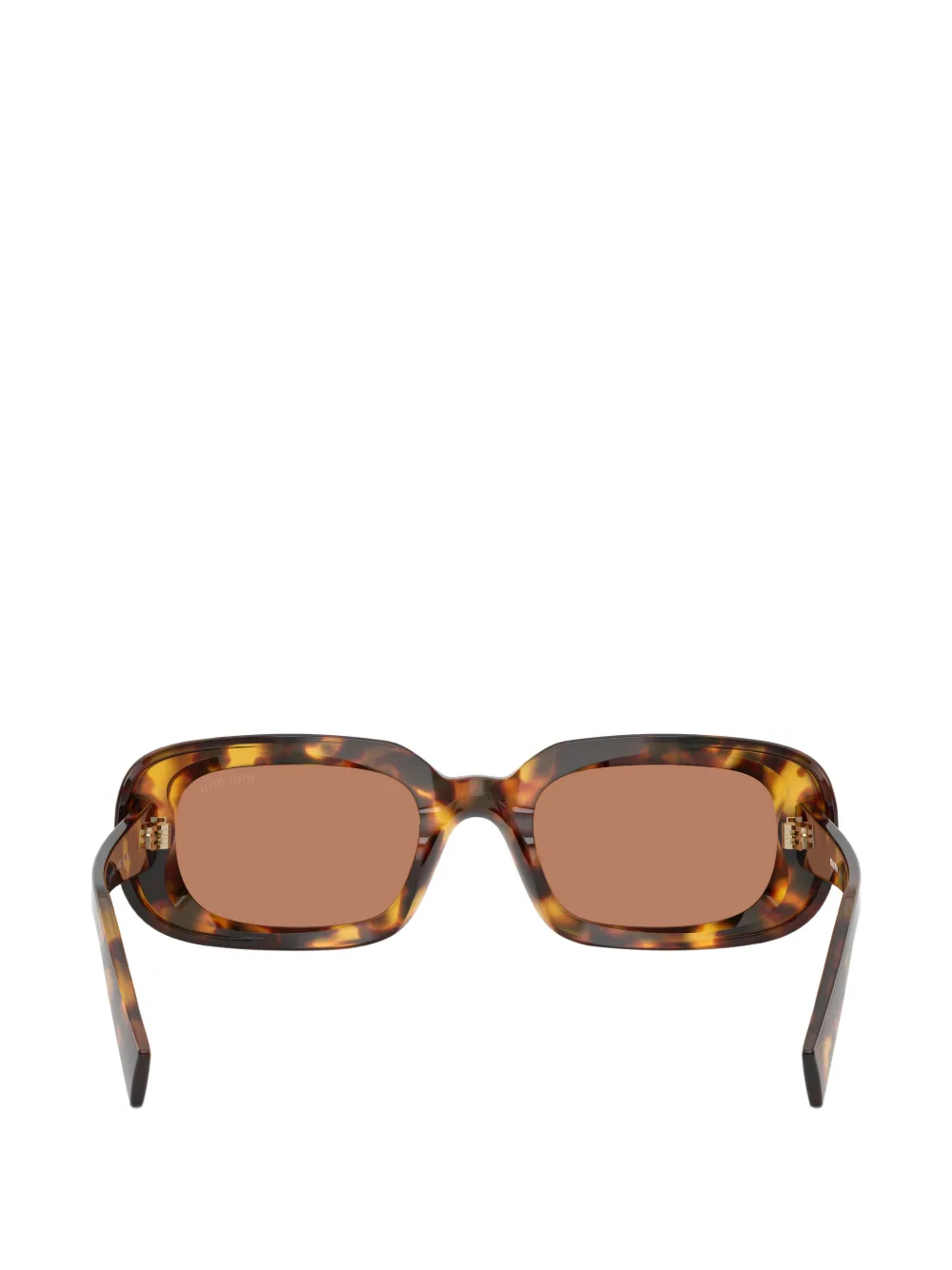 Miu Eyewear Zonnebril met rechthoekig montuur Bruin