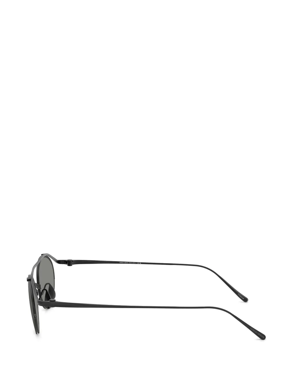 Giorgio Armani Browline zonnebril met rond montuur Zwart