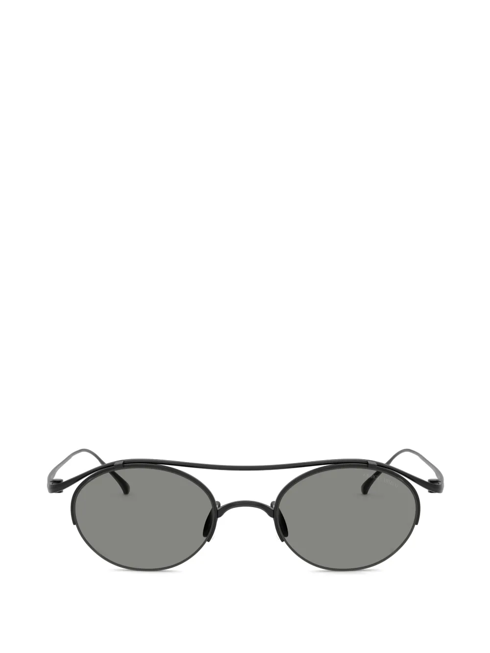 Giorgio Armani round browline sunglasses - Schwarz