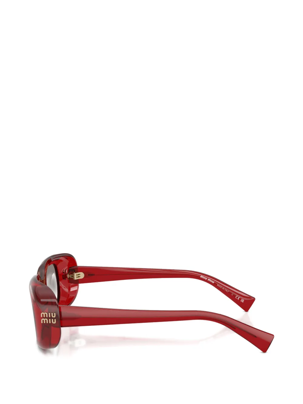  Miu Miu Eyewear Rectangle Frame Sunglasses - Red 