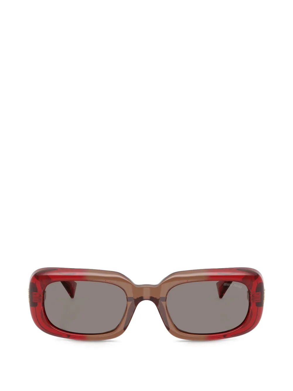 Miu Miu Eyewear rectangle frame sunglasses - Rosso