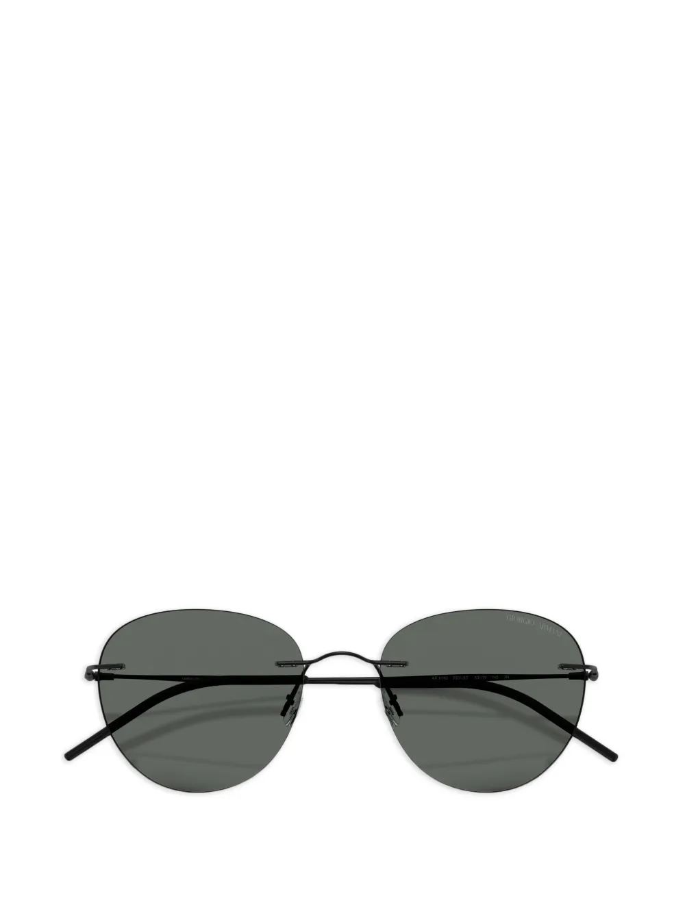 Giorgio Armani Zonnebril met rond montuur Zwart