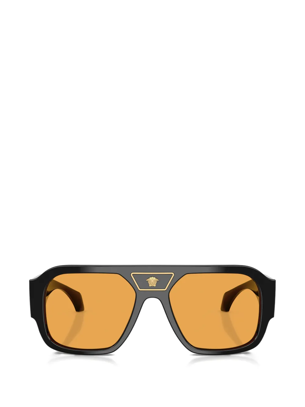 Versace Eyewear medusa square sunglasses - Schwarz