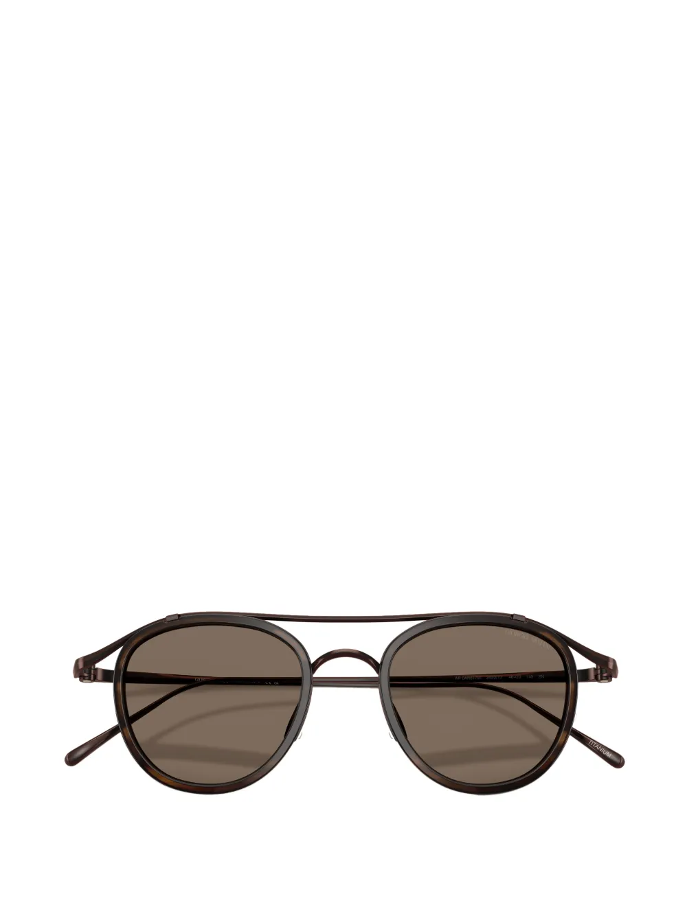 Giorgio Armani Zonnebril met rond montuur Bruin