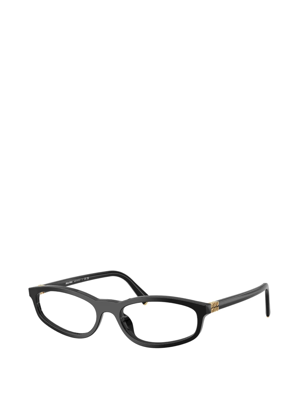 Miu Eyewear Bril met ovalen montuur Zwart