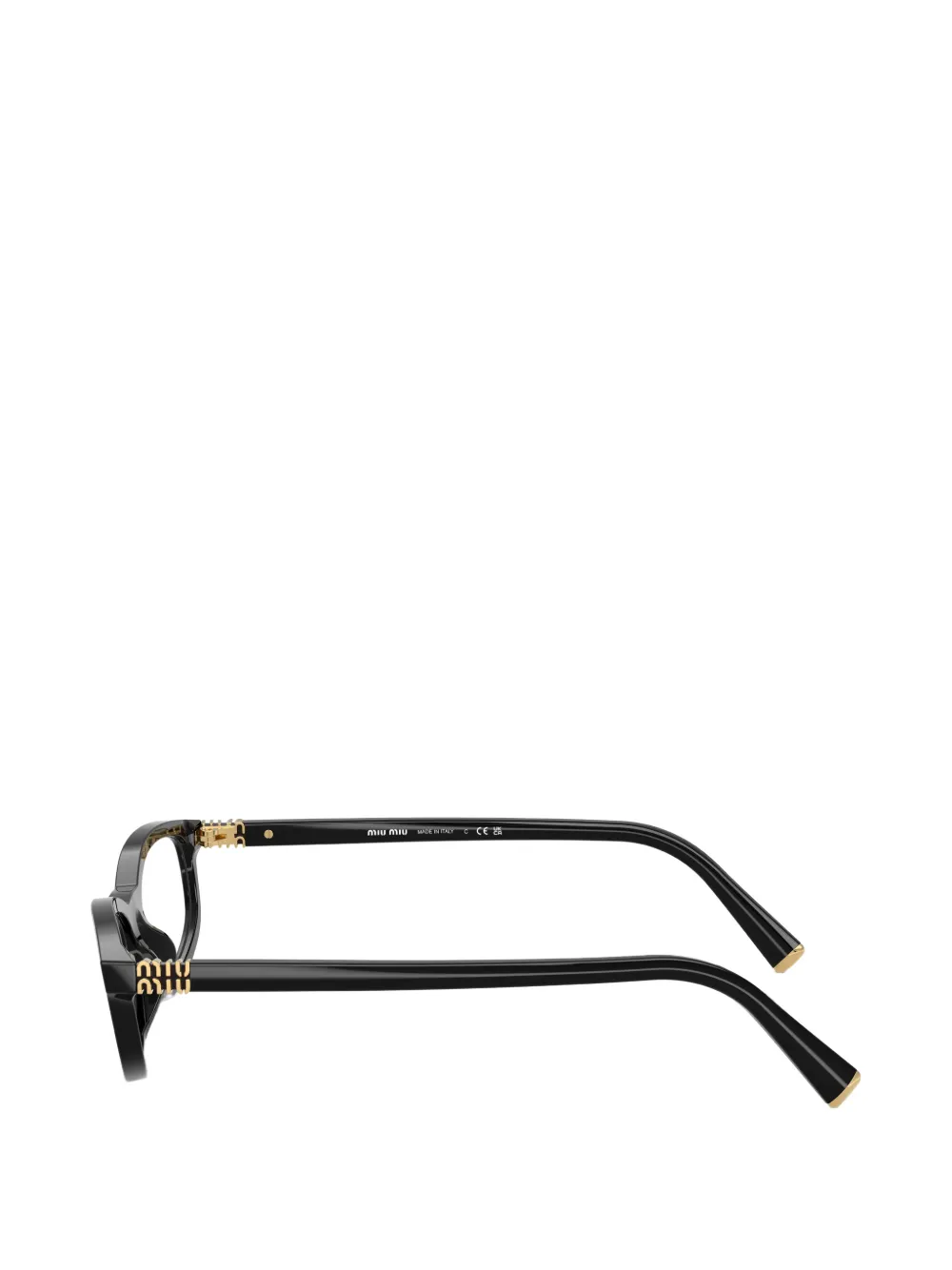 Miu Eyewear Bril met ovalen montuur Zwart