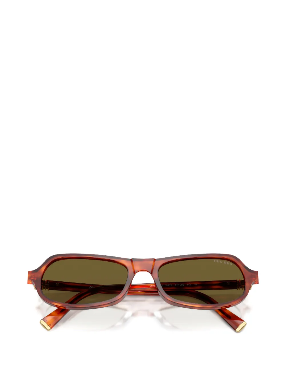 Miu Eyewear Zonnebril met geometrisch montuur Bruin