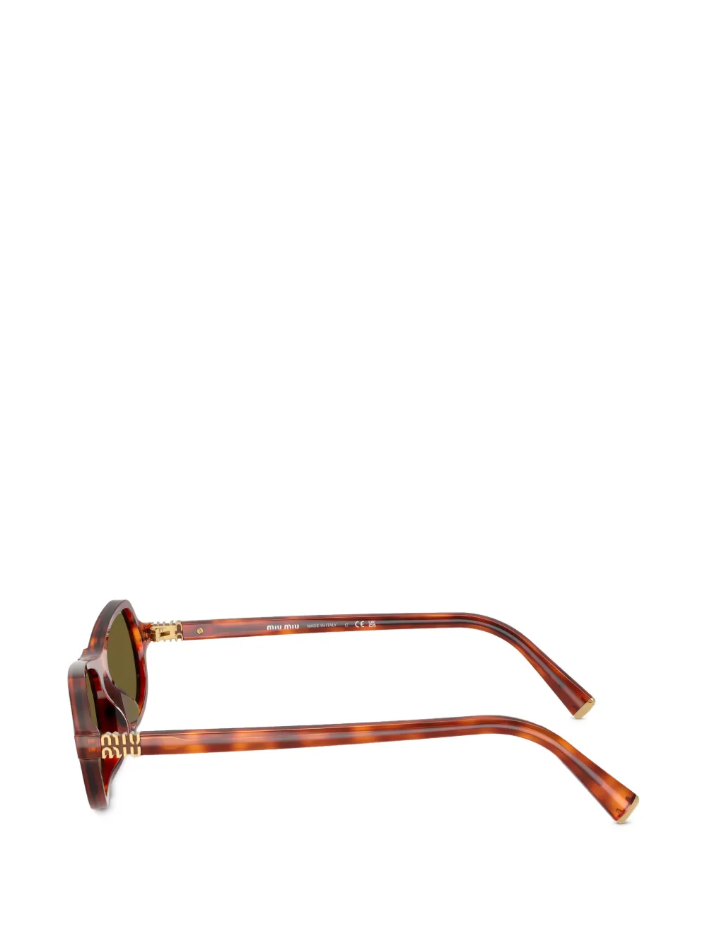 Miu Eyewear Zonnebril met geometrisch montuur Bruin