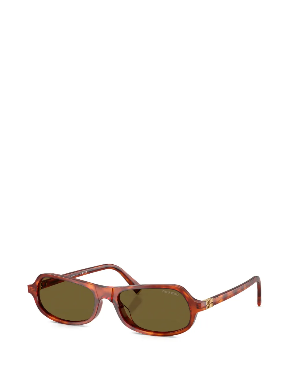Miu Eyewear Zonnebril met geometrisch montuur Bruin
