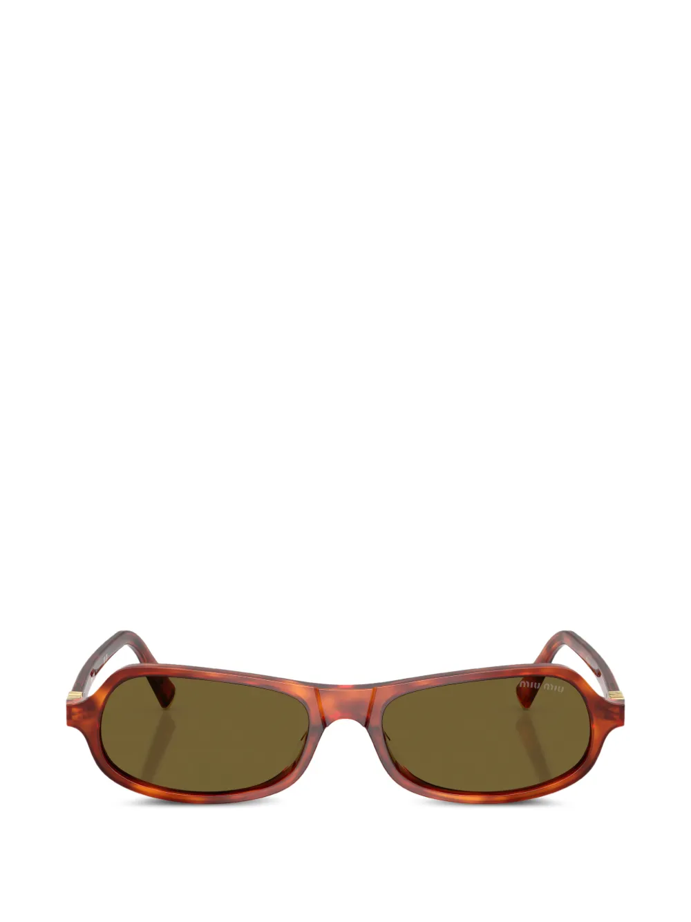 Miu Miu Eyewear geometric sunglasses - Marrone