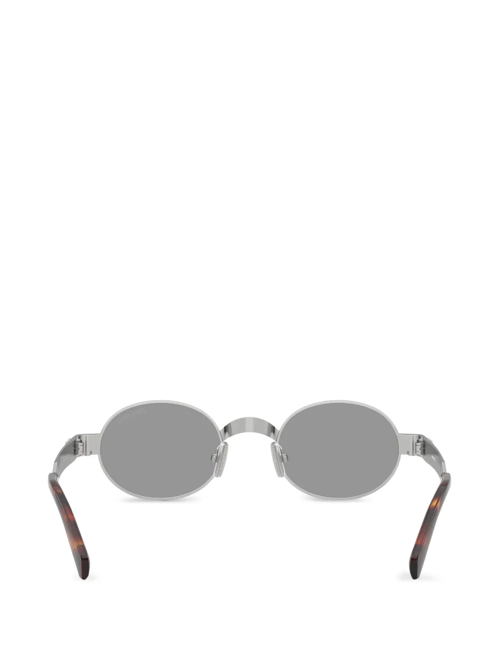 Miu Eyewear Zonnebril met ovalen montuur Zilver