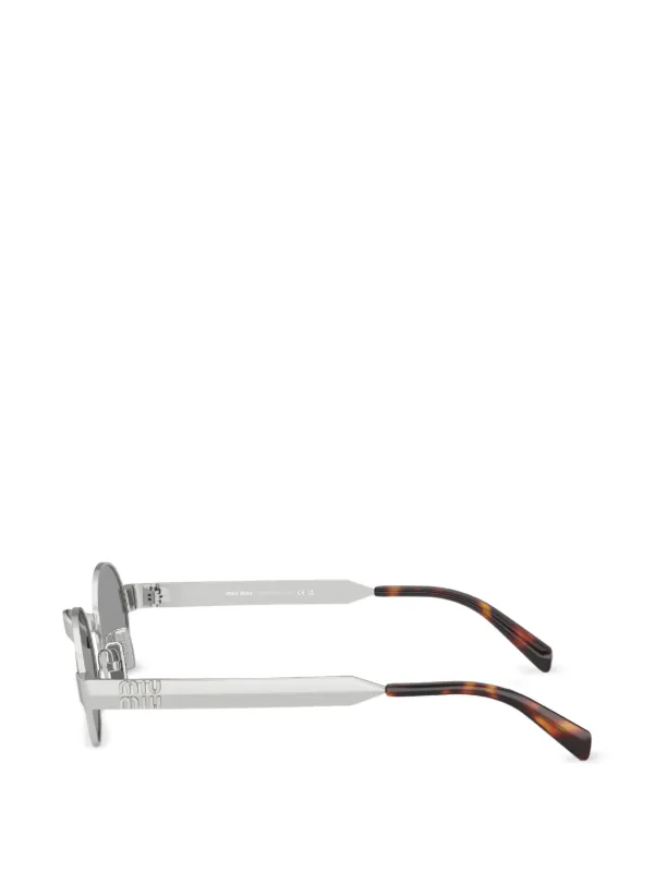 MIU MIU サングラス メタルフレーム Y2K オーバル　シルバー Miu Miu Eyewear オーバルフレーム サングラス | シルバートーン