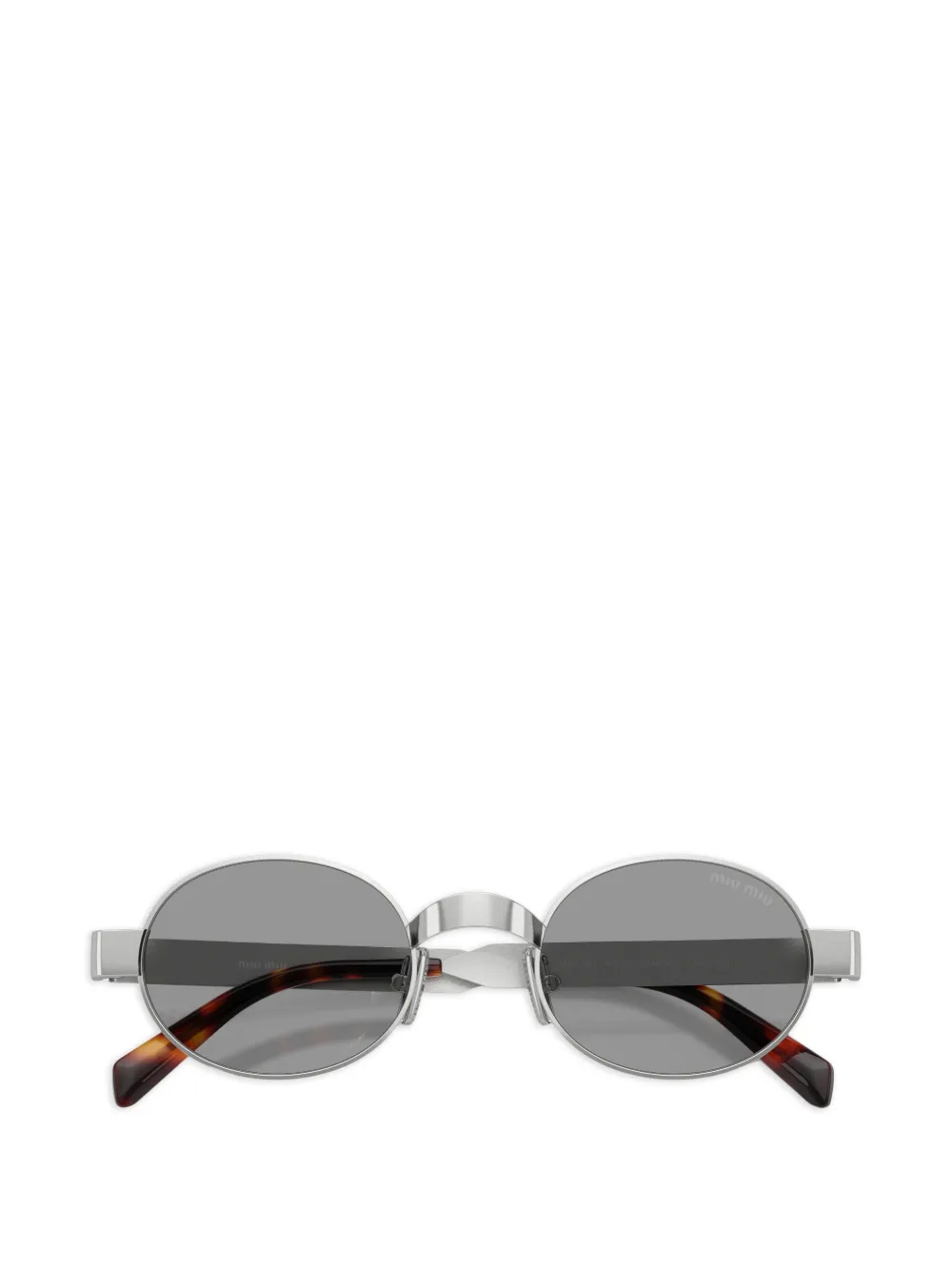 Miu Eyewear Zonnebril met ovalen montuur Zilver