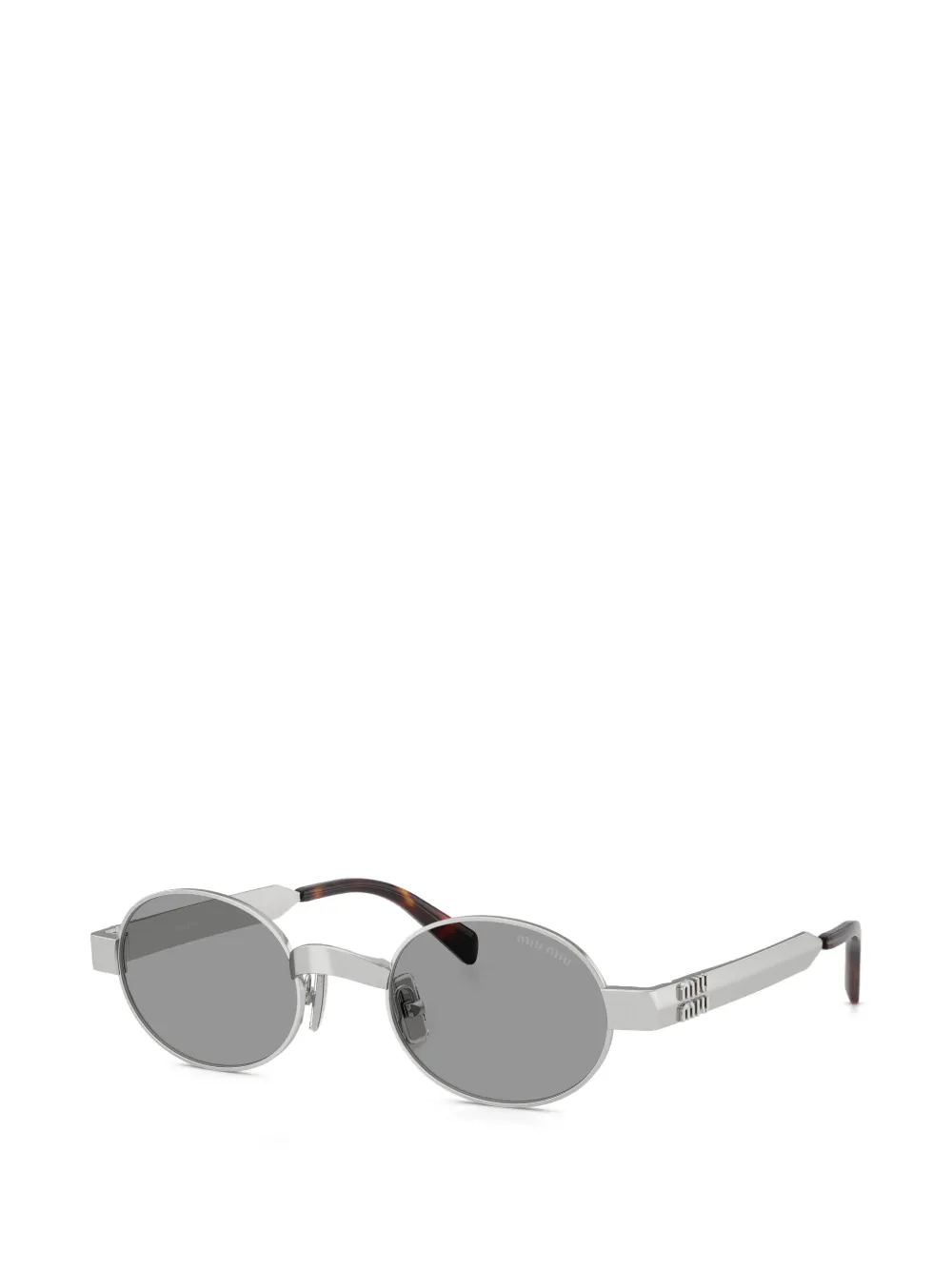 Miu Eyewear Zonnebril met ovalen montuur Zilver