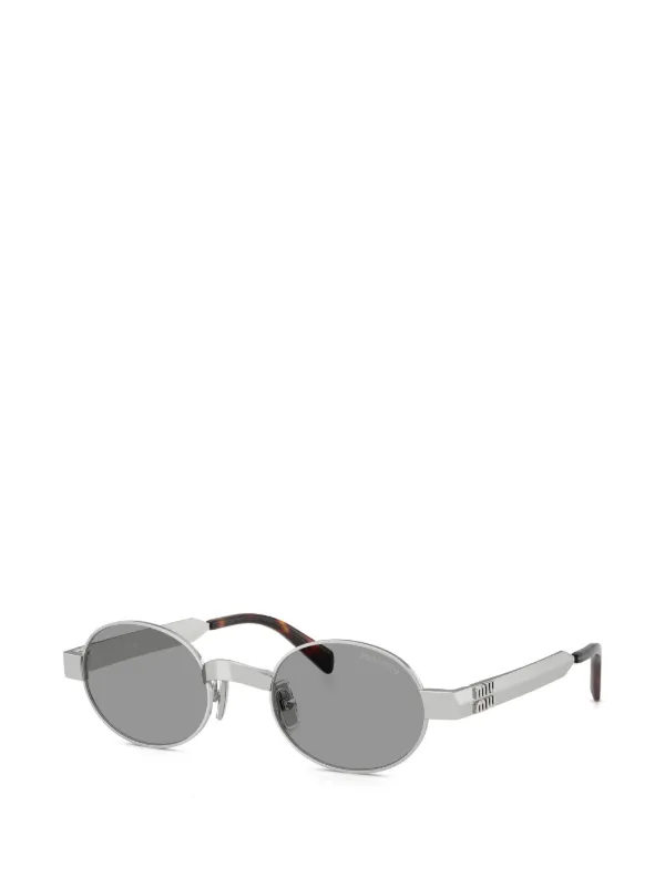 Miu Miu Eyewear オーバルフレーム サングラス | シルバートーン