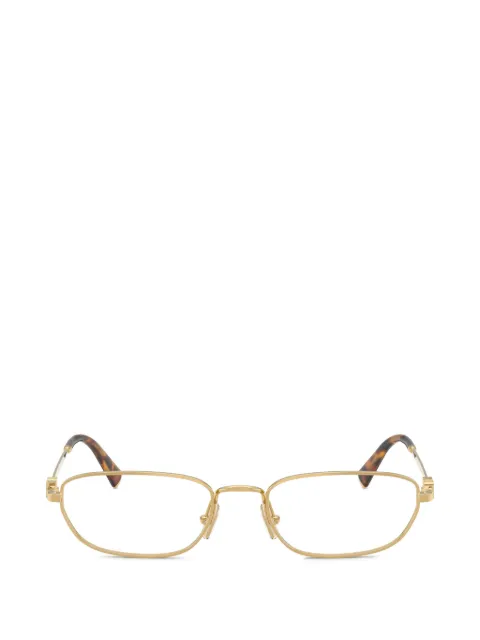 Miu Miu Eyewear geometric-frame tortoiseshell glasses
