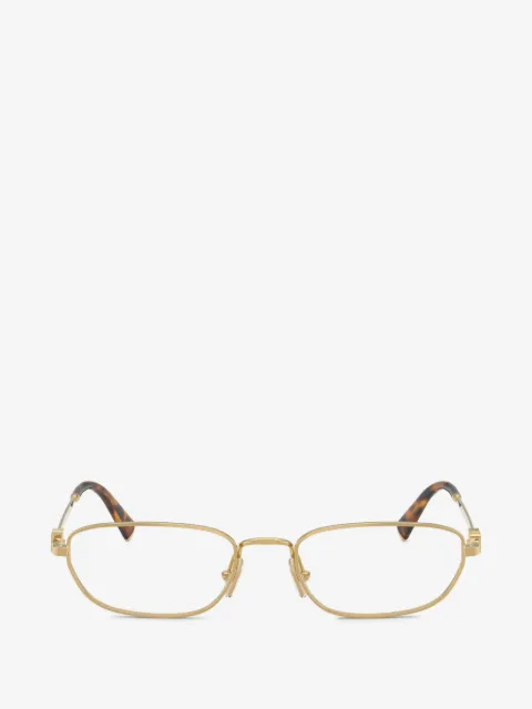 Miu Miu Eyewear geometric-frame tortoiseshell glasses