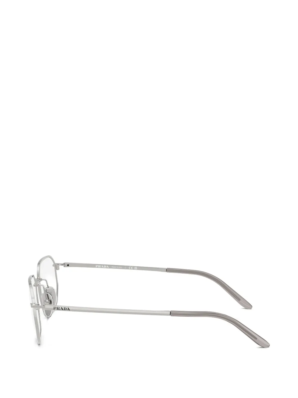 Prada Eyewear Bril met rechthoekig montuur Zilver