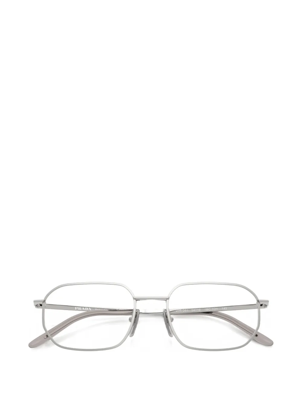 Prada Eyewear Bril met rechthoekig montuur Zilver