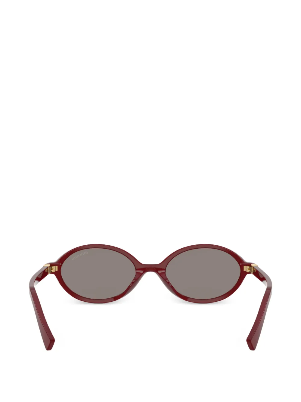 Miu Eyewear Zonnebril met ovaal montuur Rood