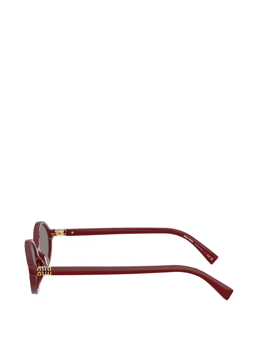 Miu Eyewear Zonnebril met ovaal montuur Rood
